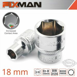 Fixman 3/8' drive hex socket 18mm(FIX H0211M)