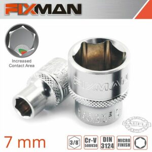Fixman 3/8' drive hex socket 7mm(FIX H0219M)