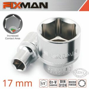 Fixman 1/2' drive hex socket 17mm x 23.8mm(FIX H0310M)