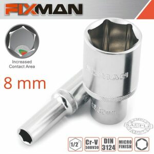 Fixman 1/2' dr deep socket 8mm(FIX H0601M)