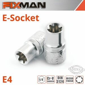 Fixman 1/4' drive e-socket 6 point e4(FIX H0701M)