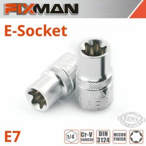 Fixman 1/4' drive e-socket 6 point e7(FIX H0704M)
