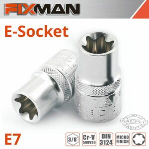 Fixman 3/8' drive e-socket 6 point e7(FIX H0804M)