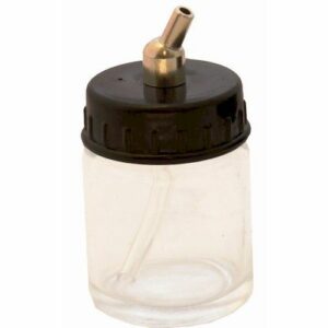 Glass jar with 22cc 60 deg spout for airbrush(SG BD-02)