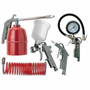 Five pce kit g feed sp gun air dust par washer tyre inf & spir hose(SG KIT05)