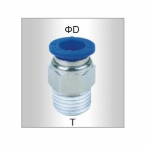 Pu hose fitting straight stud 6mm-3/8 m(SPC06-03)