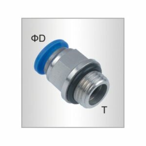 Pu fitting str. stud w/o-ring 6mm-3/8 m(SPC06-G03)