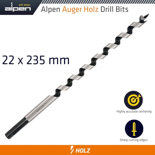 Auger bit drill 22mm x l235