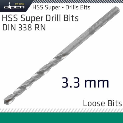 Hss super drill bit 3.3 mm loose