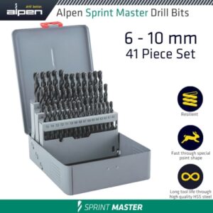 Sprint master 41 pcs set km41 6.0 - 10 x 0.1mm metal case