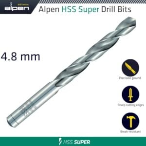 Hss super drill bit 4.8mm bulk