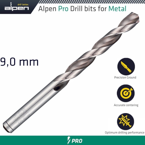 Pro hss drill din 338 rn 135? with split point 9.0mm bulk