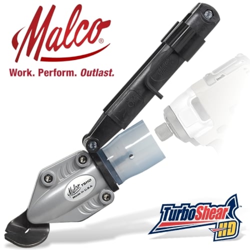 Malco Turbo Shear Heavy Duty (Mild Steel  Galvanized Steel  Spiral Duct) (MALTSHDLA)