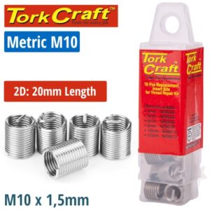 Thread repair kit m10 x 2d replacement inserts 5pce