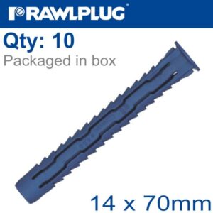 Universal nylon plug x14mmx70mm x10-box(RAW 4ALL-14)