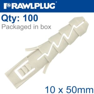 Nyl expansion plug 10mmx50mm x100-box(RAW R-FIX-N-10)