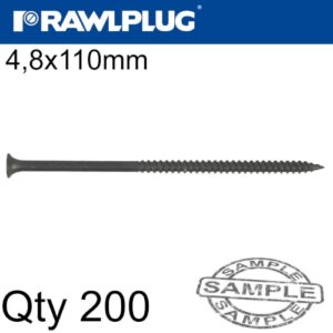 Drywall screw fine thread 4.8mmx110mm x200-box(RAW R-FS-48110)