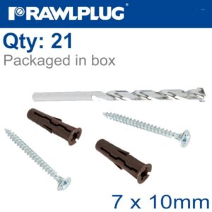 Curtain pole kit uno07x10 with screws and 7mm drill bit(RAW R-PDS-CPT)