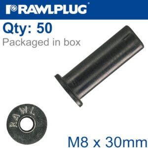Rawlnut m8x30mm x50-box(RAW R-RNT-M8-30)