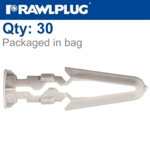 Plastic toggles for drywall 30 per bag with screws(RAW R-S1-PB-30)