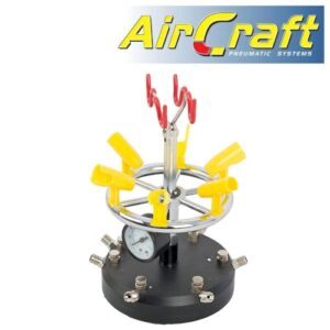 Air brush stand (6) 6 ports & pressure guage(SG BD-18)