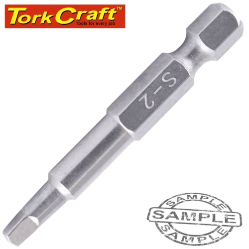 Stainless screwdriver bit sq2 x 50mm red shank