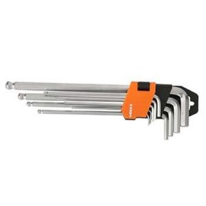 Kendo - 9Pc Ball End Hex Key Set - Extra Long | KEN20737