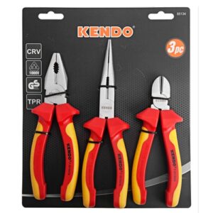 Kendo - 3Pc VDE Plier Set | KEN85134