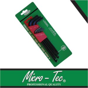 Micro-Tec 9Pcs Allen Key Set 1.5-10mm Ball Point | I060060