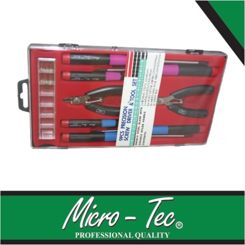 Micro-Tec 9Pcs Pliers and Screwdriver Set Precision | M006003