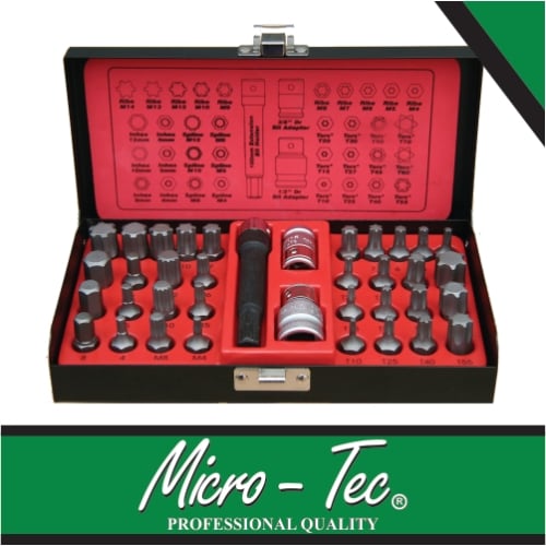 Micro-Tec 37Pcs Bit Set Hex 10mm | MBS370