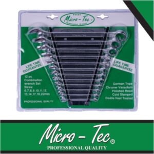 Micro-Tec 12Pcs Spanner Set Combination 6-22mm | MIC120