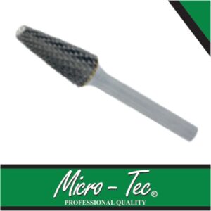 Micro-Tec Tialn Carbide Rotary Burr, 14° B.Nose Taper Shape L Head 12mmx28mm | RB067-B335