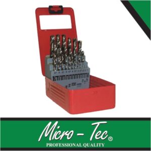 Micro-Tec 25Pcs Drills Fully Ground 1-13mm | TWIST-100
