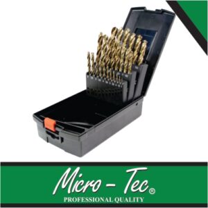 Micro-Tec 25Pcs HSS Drills Set, Cobalt (M35) and Fully Ground 1-13mm | TWIST-300C