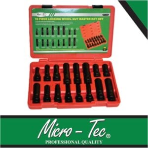 Micro-Tec 16Pcs Wheel Lock Nut Master Key Set | WT3157