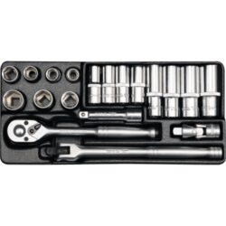 YATO 19Pc 3/8" Socket Set In Metal Case  | YT-38641