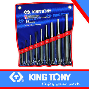 KING TONY PIN PUNCH SET 2 14mm 9PC | 1009PR