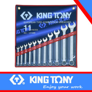 KING TONY SPANNERS COMBINATION SET IMPERIAL 1/4