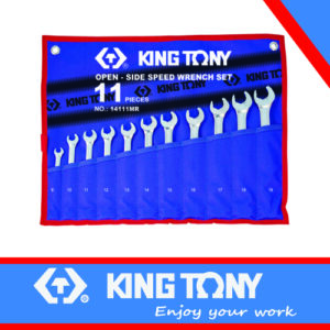KING TONY SPANNER SET 11PC COMBINATION SPEED ON THE OPEN  8 19MM | 14111MR