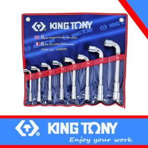 KING TONY SOCKET ANGLE WRENCH SET 8 19mm | 1808MR