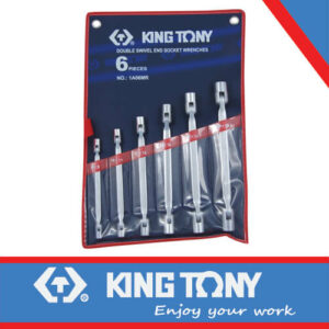 KING TONY SPANNER SET 6PC DOUBLE SIWIVEL SOCKET 8 19MM | 1A06MR
