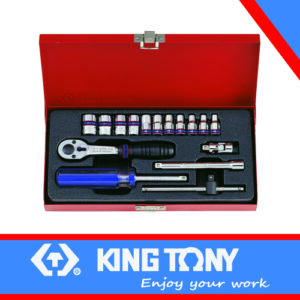 KING TONY SOCKET SET 1/4