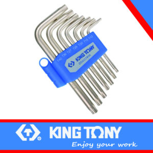 KING TONY TORX L KEY SET 7PC TAMPER PROOF T10 T40 STANDARD LENGTH | 20407PR