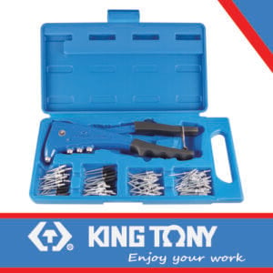 KING TONY RIVET GUN AND ASSORTED RIVETS 20PC | 21 20 07MR