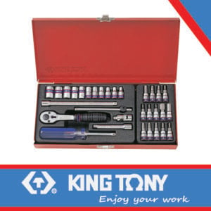 KING TONY SOCKET SET 1/4