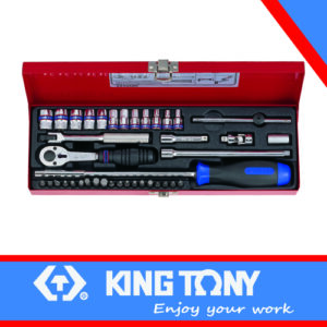 KING TONY SOCKET SET 1/4