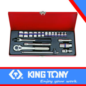 KING TONY SOCKET SET 3/8