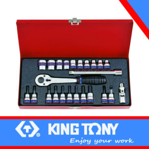 KING TONY SOCKET SET 3/8