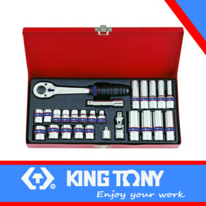 KING TONY SOCKET SET 3/8